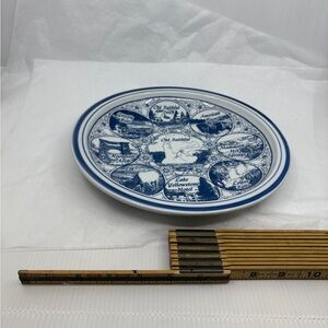 Blue and White Yellowstone vintage Souvenir Plate